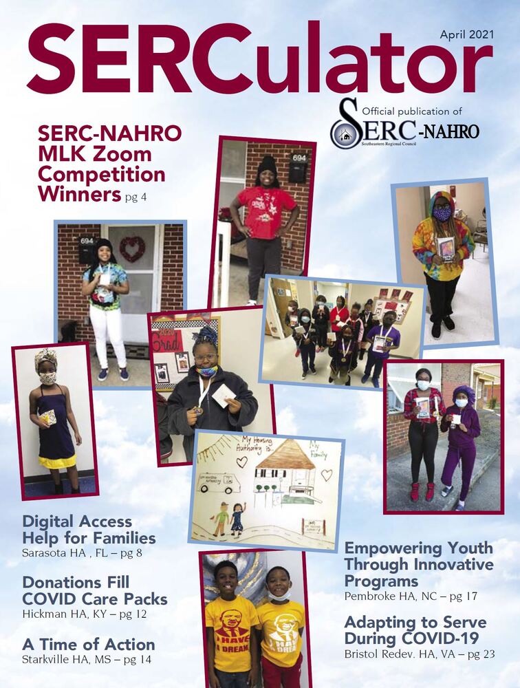 magazine cover with housing resident children winners