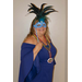One woman smiling and holding a mask