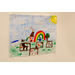  Elementary school submission by Nicholas Louich from Mingo County, West Virginia. His drawing has a home with a pool, trees, flowers, a rainbow, and several farm animals including horses, cows, pigs, sheep, and chickens. 