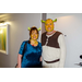  A man and a women dressed as Shrek and Fiona. 